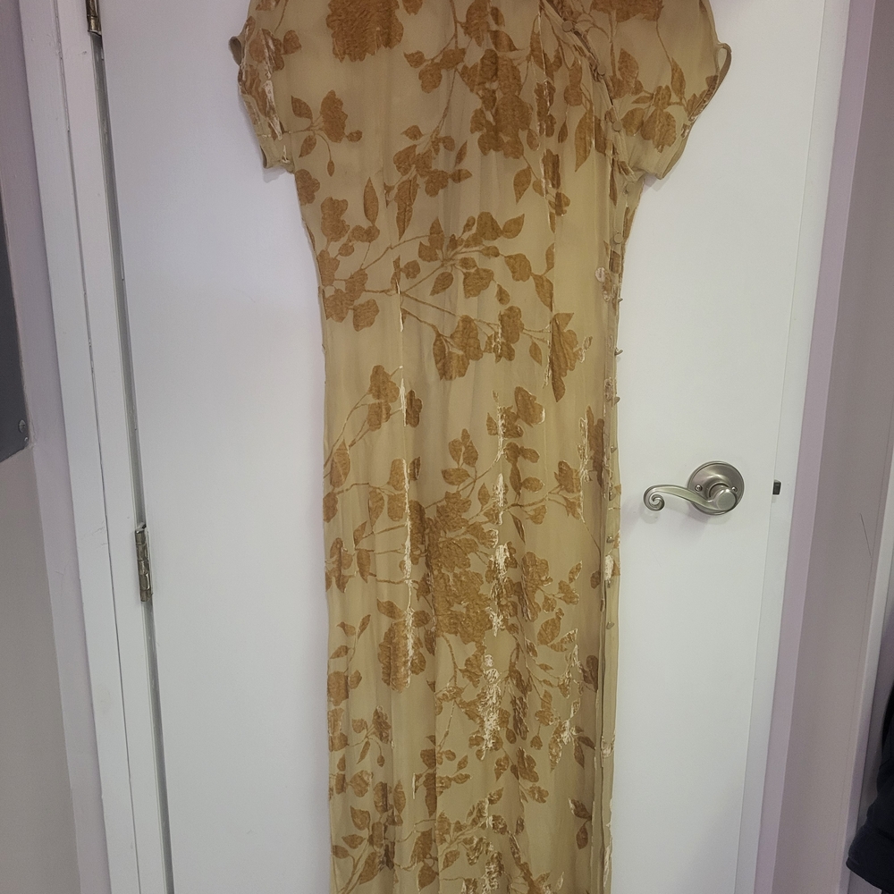 Vintage Lolita Lempicka Elegant Floral Embroidered Dress